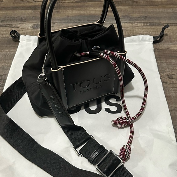 Tous Black and White Handbag with Drawstring - Picture 2 of 3